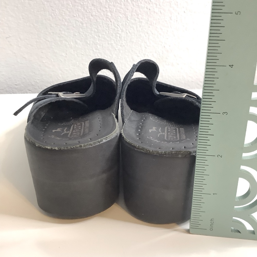 Fly Flot Blue Anatomic Italian Anti-Shock Mary Jane Mules Women 7.5-8/ EUR 38 - Picture 8 of 10